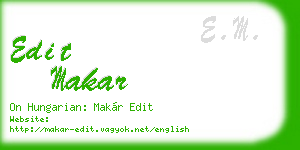 edit makar business card