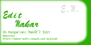 edit makar business card